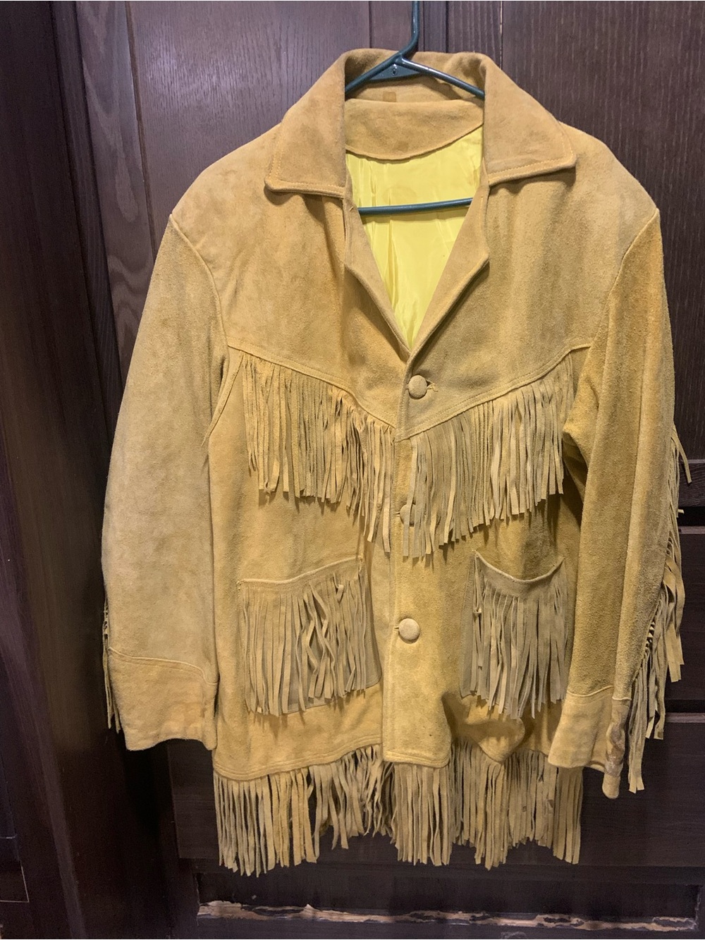 Yellow Suede Fringe Jacket